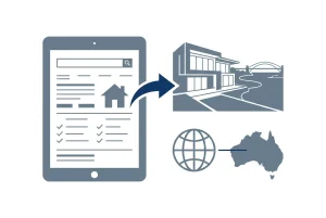 Professional header image for educational tutorial: How UK Buyers Use Rightmove to Find Sydney Luxury Property
